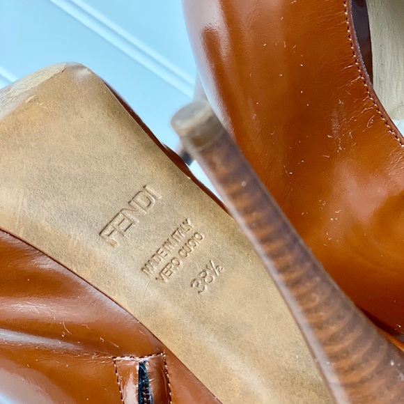 FENDI Open Toe Mesh Detail High Heel Pumps - Picture 9 of 12